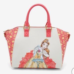 Loungefly Disney Beauty And The Beast Belle Rose Satchel Bag NWT